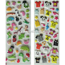 Promotion cartoon animal custom Puffy sticker